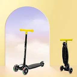 Tinyberg Scooter for Kids 3+ Years, 3-Wheels Kids Scooter with LED Flashing Wheels, Adjustable Height, Foldable & Lightweight, Foot Brake, VROOM VROOM Kick Scooter for Kids 50kg Capacity-picture-28