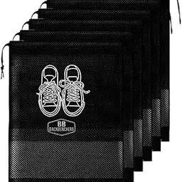 BB BACKBENCHERS Shoe Bag Cover/Shoe Bag Pouch/Storage Bag/Storage Cover for Travelling and Footwear (Black, 6)-picture-53
