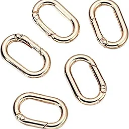 FABLOFT® 5 Pieces Spring Oval Rings 1" Oval Carabiners for Purse Jewelry Making Craft Rose Gold-picture-31