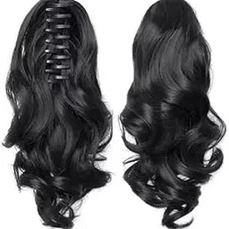 Hair Extensions And Wigs multi Step Cut Clutcher Wavy Ponytail Black Hair Extension Wig for Women (Pack of 1)-picture-28