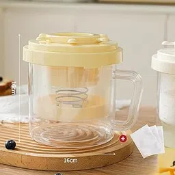 Yogurt Strainer Whey Separator Easy to Use with Lid for Cabinet Refrigerator Yellow-picture-12