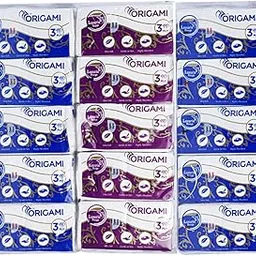 Origami 3 Ply Pocket Hanky Tissue Paper - Pack of 30 (10 Pulls Per Roll, 300 Sheets)-image-25