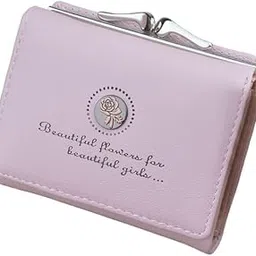 Short Wallet Folding Wallet Ladies Girls Mini Hand Clutch PU Leather Card Holder-image-13