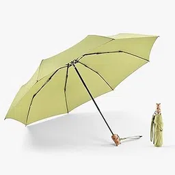 ARTISOUL™ Travel Umbrella Strong Compact Manual Open Close Girl Gift Portable Umbrella Green | Womens Accessories-image-5