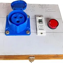 Wooden Electrical Extension Board with Industrial Socket MCB and Indicator with Complete Wiring (4 Meter Wire)-image-14
