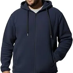 unstd Men Plus Size Zipper Hoodie Cotton Sweatshirt for Men | Sizes 3XL–9XL | Soft Cotton Hooded Jacket-picture-40