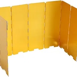 HERCHR Folding Stove Windshield, Aluminium Camping Stove Windshield with Carrying Case for Outddor Camping Equipment(Yellow)-picture-15