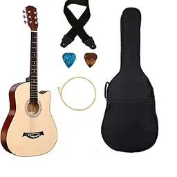 BLUEBERRY 38C, Acoustic Guitar Kit with Bag, Strap, One Pack Strings And 2 Picks - 38 Inch (Natural)-picture-50