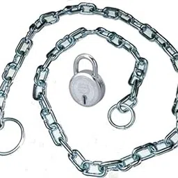 SVDK Heavy-Duty Metal Chain | Strong Silver Iron Chain for Gate, Fence, Luggage, Cycle, Bike & Multipurpose Use | Durable Corrosion-Resistant (4 Feet 40mm Lock)-image-95