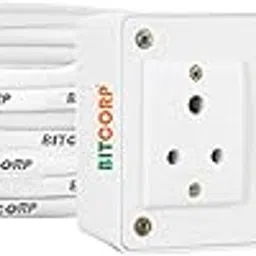 Bitcorp Extension Board 2 Socket 2 Switch 6A, 1500W Heavy Duty Power Strip with Surge Protector 5 Meter Electric Power Extension Cord for Home Gadgets, Office, Pc, Cooler, Fridge (White) 220 Volts-image-46