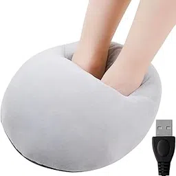 Yanmucy Electric Heated Foot Warmer USB Fast Heating Pad Soft Flannel Anti-Slip Foot Warmer Slippers for Men and Women (Grey)-picture-27