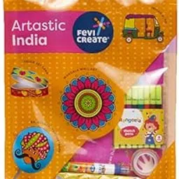 Fevicreate Artastic India Craft Kit | Project Book with 12 Educational Activities, Colours, Craft Supplies | Fun way to boost child's knowledge | By Fevicol | Return Gift for Kids Age 8+ years-picture-43