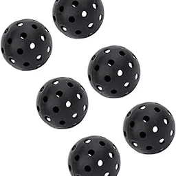 JAZZY PEARLS® 6x Pickleball Balls Outdoor with 40 Holes for Practice Competition Club Play Black|Sporting Goods|Tennis & Racquet Sports|Tennis|Balls|1 Outdoor Pickleball Balls Set (6 Pickleball Balls)-image-11