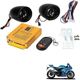 Crokrok Audio Radio Bike Sound System Anti-Theft Alarm System Fm Handlebar Stereo Speaker Multifunction (Multicolor),Mp3-Bike-Fm-103-image-17