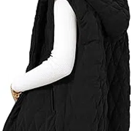 prettygarden Women's 2025 Fall Spring Vest Casual Sleeveless Hooded Zip Up Jacket Trendy Winter Coat Outerwear-picture-27