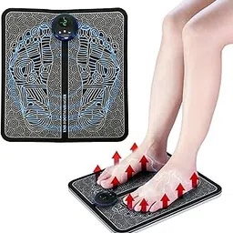 Drumstone (𝗦𝗽𝗲𝗰𝗶𝗮𝗹 𝟭𝟬 𝗬𝗲𝗮𝗿𝘀 𝗪𝗮𝗿𝗿𝗮𝗻𝘁𝘆) EMS Foot Massager - Portable, Foldable, USB Rechargeable, 6 Modes, 9 Intensities for Pain Relief, Foot and Calf Massage, Circulation Booster-picture-28