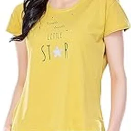 zeyo Women's Cotton Star Printed Night Suit set of Top & Shorts 5231-picture-39