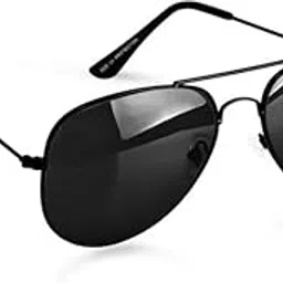 rozti 2022 Metal Classic Unisex Adult Aviator Sunglasses Black Frame, Black Lens (Medium)-picture-33