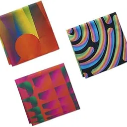 100% Organic Soft Cotton Abstract Design Handkerchiefs | Multicolor & Trendy Printed Hanky Designs | Soft & Breathable Fabric | Best For Styling & Everyday Use for Women-image-28