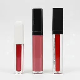 Luxury Matte Liquid Lipstick Set, Long-Lasting Red and Pink Shades, Professional Makeup Collection, 3 Pieces-picture-10