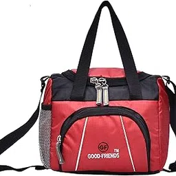 goodfriends Good Friends Polyester and Canvas Lunch Bag with Carrier Strap (Red)-picture-23