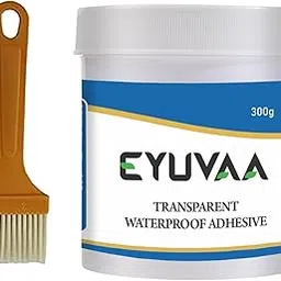 EYUVAA LABEL Waterproof Crack Seal Agent with Brush, Transparent Waterproof Glue for Leakage, Invisible Roof Waterproofing Leak Repair Adhesive Solution for Walls, Tiles, Pipes & Gaps ((300 Gram))-picture-17