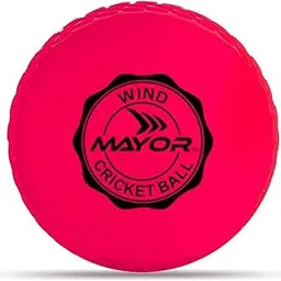 Mayor Cricket Wind Ball for Indoor & Outdoor Street Cricket Rubber Ball (Pink)-picture-10