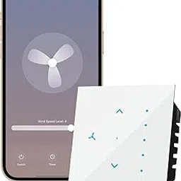 Conbre SF1 Wi-Fi based Smart Fan Touch Switch for automation, remote and 5 speed control | Compatible with Alexa, Google Assistant & Siri (White)-image-15