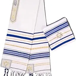 rooherd blue men's prayer shawl, Christian prayer scarf, Blue, Standard, Blue, Standard-picture-44