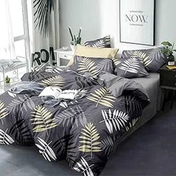 Linemates™ 300 Tc Glace Cotton Double King Size 90x100 inch, AC Comforter II Blanket II Duvet for Double Bed with 1 Flat Bedsheet and 2 Pillow Cover - 4 Pc Comforter Set -Multicolor-picture-55