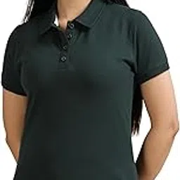 showkey Women Solid Polo Cotton T-Shirt-picture-40