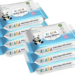 Klara 99% Pure Water Baby Wipes | With Aloe Vera | Rash-Free & Paraben-Free | Pack of 7 (504 Wipes)-picture-60