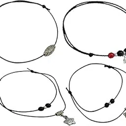 Combo pack of 4 Single Leg Thread Knot Cotton Dori Anklet (Pack of 4) BZ_4CK-A4A106A127A126-picture-44