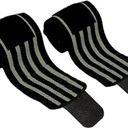 COOL INDIANS Stretchy Sports Wrist Supporter Wrist Band for Men Gym & Women with Thumb Loop Straps - Wrist Wrap Gym Accessories for Men Hand Wrist Support Sports Straps for Gym (Grey, Pack of 1)-image-73