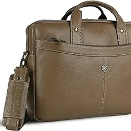 HAMMONDS FLYCATCHER Genuine Leather Office Bag for Men, 15.6 Inch Professional Burlywood Color Laptop Bag for Men, Adjustable Strap & Multi Compartments, 1 Year Warranty - Office, Travel, Daily Use-picture-50