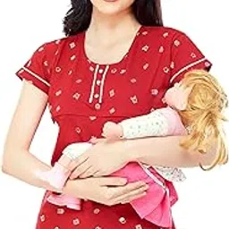 zeyo Women's Cotton Maternity Printed Feeding Top 5344-picture-39