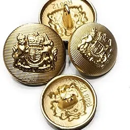 TR Metal Button Rose Gold with Emblem, Set of 6pc Big 23mm and 6pc Small 18mm for Sherwani and Blazers-picture-16