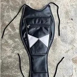 Handcrafted Bike Tank Cover and Pouch Bag Set for Hero Glamour (Black Color)-image-12