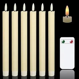 LED Candles Taper Candles 3D Flameless Candles Battery Operated Candle Lights LED Long Candles for Table Christmas Birthday Party Wedding Home Church Decoration with Remote-6 Pics-2024-picture-26