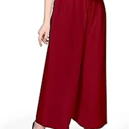 KE Rayon Palazzo for Women's/Regular Fit Flared Wide Leg Plain Plazzo Pants-picture-33