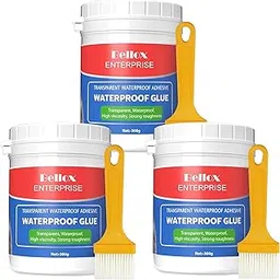 BELLOX ENTERPRISE Transparent Waterproof Glue 900g with Brush, for Roof Leakage Crack Seal Water Leakage Agent, Roof Waterproofing Coating Sealant Protection Outdoor Bathroom Wall Tile Window-image-11