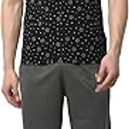 mack jonney Cotton Blend Night Suit Co-ord Set for Men with V-Neck Half Sleeve T-Shirt and Capri-VJ-MNS-TC-GROUP14-picture-10
