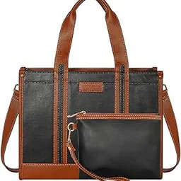 Laptop Tote Bags for Women, Work Bag,14 inch Laptop Handbag For Women, Large Capacity Handbag for Office, School, Travel, Teacher Purse Lightweight Computer Bag Business.-image-9