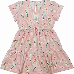 Clothefunn Girls Floral Printed Frock-picture-11