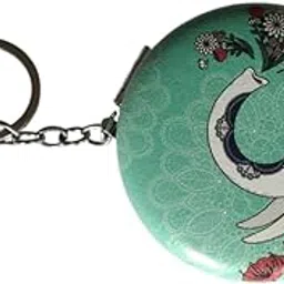 Mini Folding Pocket Mirror Keychain Handcrafted Elephant Print Pocket Mirror Keychain, Mini Folding Makeup Mirror for Purse, Travel & Daily Use, for Women & Girls-image-10