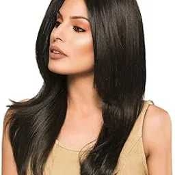 assu Long Straight Synthetic Hair Wig for Women | Full Head Dark Brown Wigs with Roots & Middle Part | Natural Looking Wig with WigCap | Perfect for Daily Use, Cosplay & Parties-picture-39