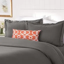 Elegant Comfort #1 Best Bedding Duvet Cover Set! 1500 Thread Count Egyptian Quality Luxurious Silky-Soft Wrinkle Free 3-Piece Duvet Cover Set, King/Cali King, Gray-picture-38