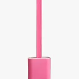 SORATH Silicon Toilet Brush with Slim Holder Flex Toilet Brush Anti-drip Set Toilet Bowl Cleaner Brush, No-Slip Long Handle Soft Silicone Toilet Brush (Pink)-picture-10