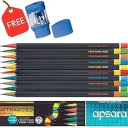 20 Piece Customized Name On Pencils Set. Personalized Gift for Kids Birthday and Return Gifts, Name Engraved, (20 Pics) Before Order (Pls Chq All Image For Customised) MATT MAGIC-image-58