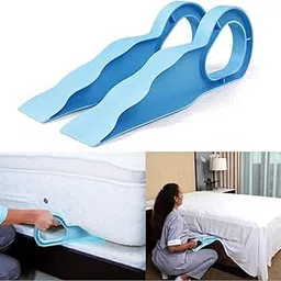 Mattress Lifter Tool 2in1Bedsheet Tucker Tool Stand Bed Lifter Help Lift and Hold Mattress Wedge Elevator Tool Bed Making Tool Bed Tucker Tool Accessories (Blue Pack of 2) image 1